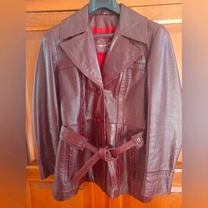 Leather Jacket Burgundy